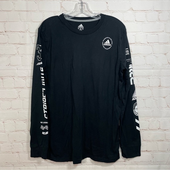 adidas Other - Adidas Boys Collage Racing Black Long Sleeve Shirt Size XL 18/20